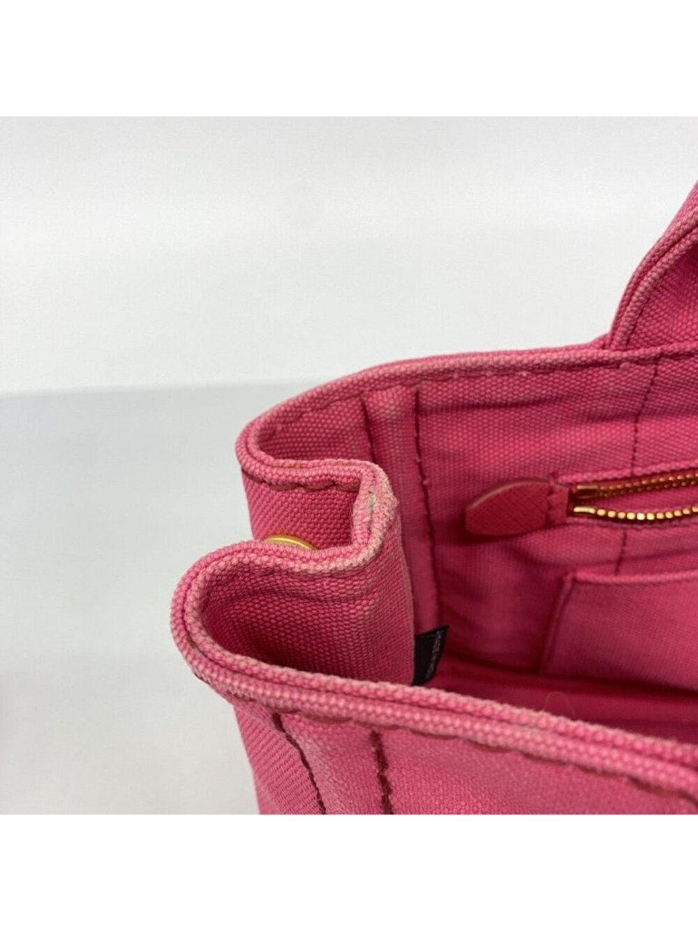 Prada Tote Canapa Canvas Pink Gold - Picture 8 of 10